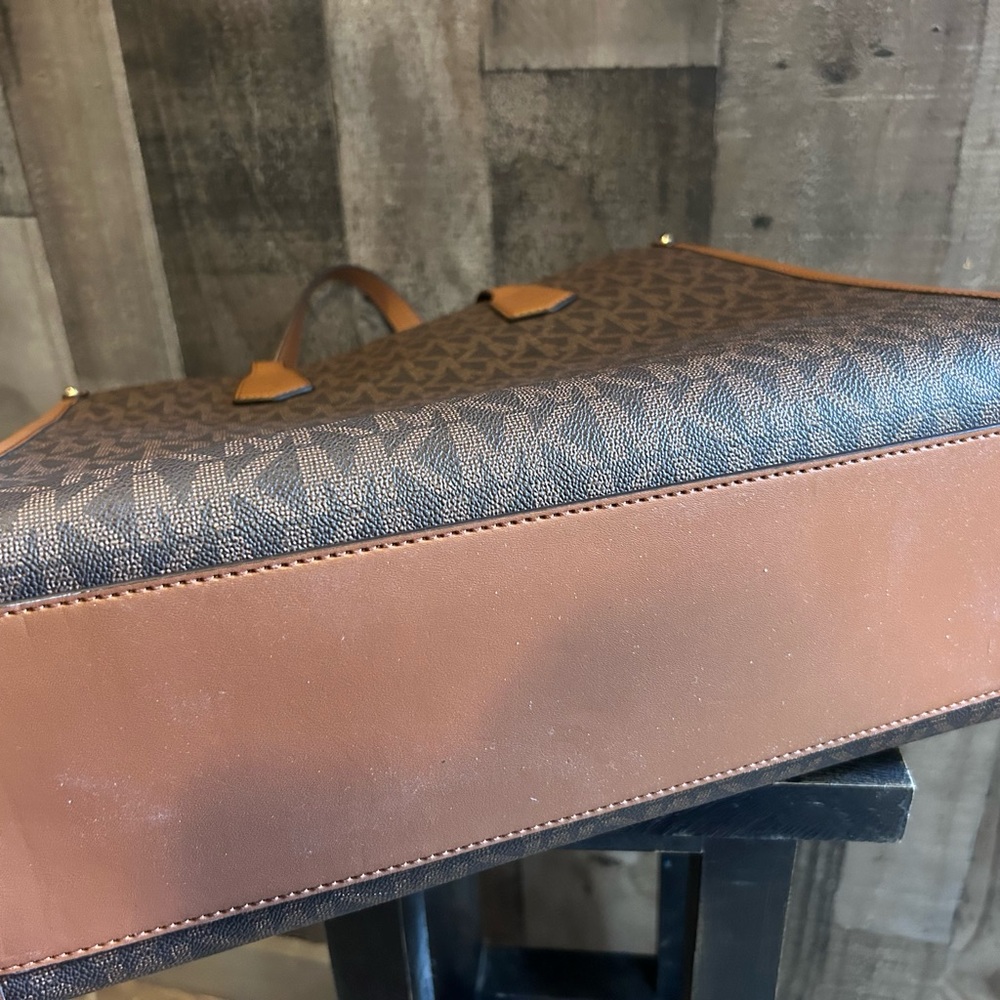 Michael Kors Brown Tote Bag with Signature Monogram